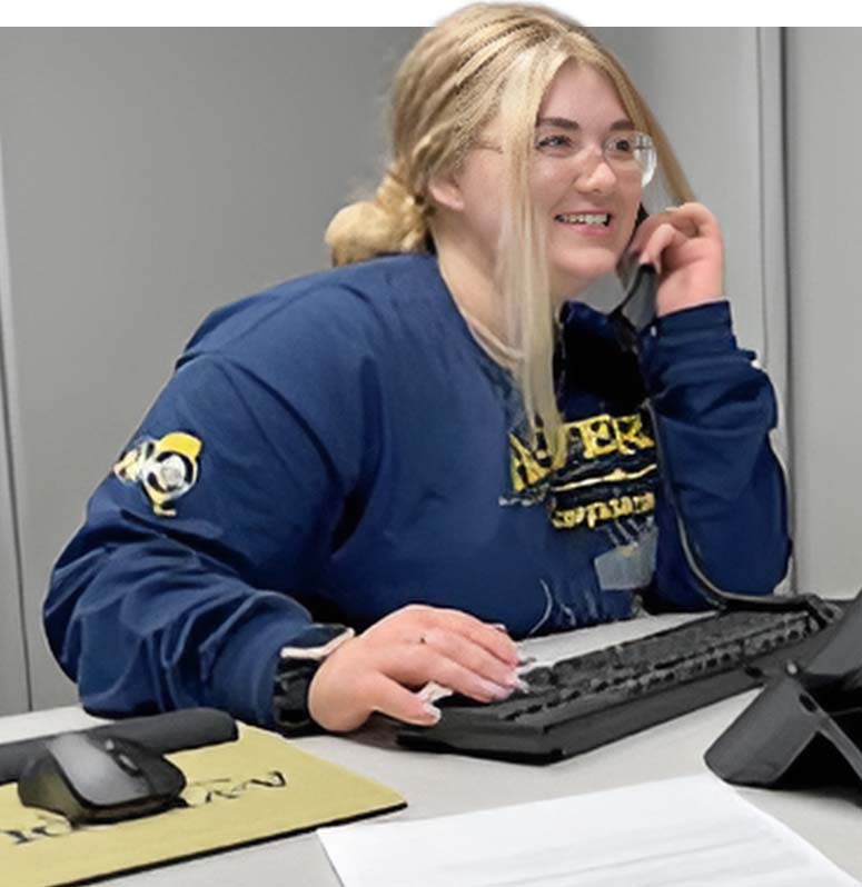 A-Verdi customer service representative on phone