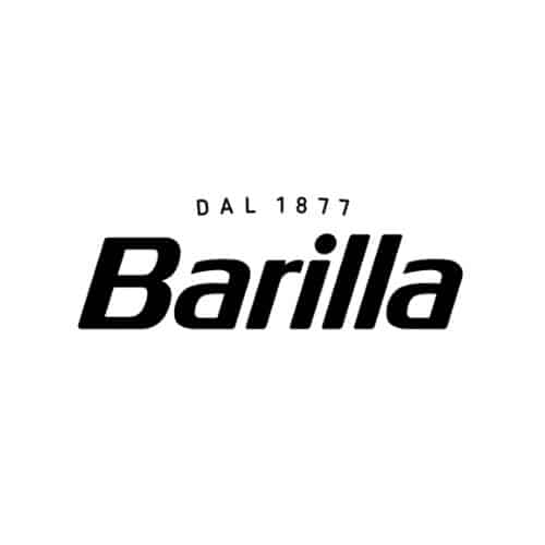 A bold, italicized wordmark in black reading “Barilla,” with the text “DAL 1877” arched above in smaller capital letters.