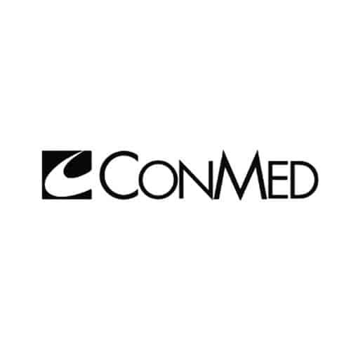 A black, stylized letter "C" inside a solid square to the left of the word "ConMed" in mixed uppercase and lowercase letters, with a distinctive tall “M” in the center.
