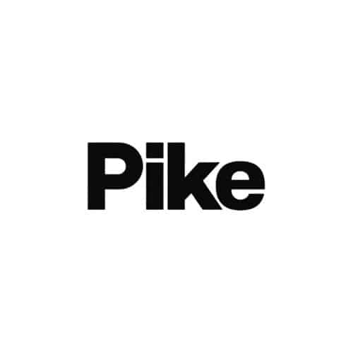 A bold, black wordmark in lowercase letters spelling "Pike" with a capital "P" in a thick sans-serif font.