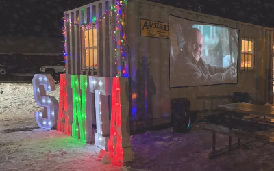 How One Team Turned a Ground Level Office Container Into a Functional, Christmas-Themed Workspace